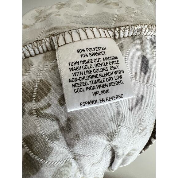 JM Collection Animal Print Short Sleeve Top Petite Small - Picture 6 of 6